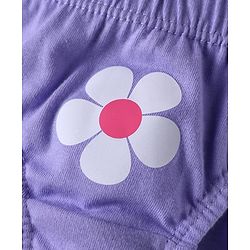 Babyhug 100% Cotton Single Jersey Knit Panties With Floral Print & Polka Dots Pack Of 3 - Pink White & Purple