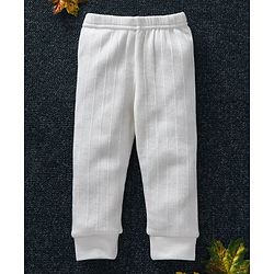 Babyhug Full Length Thermal Leggings - Off White