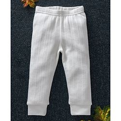 Babyhug Full Length Thermal Leggings - Off White