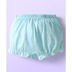 Babyhug 100% Cotton Bloomers With Stripes & Animal Prints Pack Of 3 - Dark Pink Yellow & Light Blue