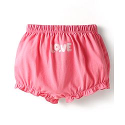 Babyhug 100% Cotton Knit Bloomers with Love & Cup Cake Print Pack of 3 - Pink & Navy Blue
