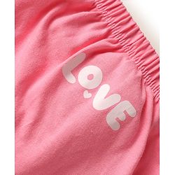 Babyhug 100% Cotton Knit Bloomers with Love & Cup Cake Print Pack of 3 - Pink & Navy Blue