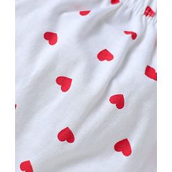 Babyhug 100% Cotton Floral & Hearts Printed Bloomers Pack Of 3 - Red Navy Blue & White