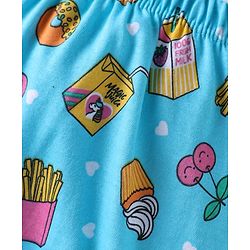 Babyhug 100% Cotton Single Jersey Knit Bloomers With Heart & Tropical Theme Print Pack Of 3 - Yellow Pink & Light Blue