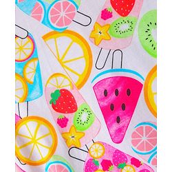 Babyhug Cotton Knit Full Sleeves Co-ords Night Suit With Tropical Theme & Heart Print Pack Of 2 - Pink & White