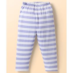 Babyhug Cotton Knit Full Sleeves Printed Co-Ord Night Suits Pack of 2 - White & Purple