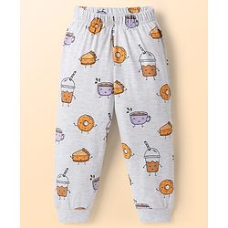 Babyhug Cotton Knit Full Sleeves Printed Co-Ord Night Suits Pack of 2 - White & Purple