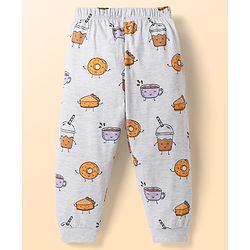 Babyhug Cotton Knit Full Sleeves Printed Co-Ord Night Suits Pack of 2 - White & Purple