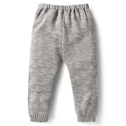 Babyhug Knitted Full Sleeves Sweater Set With Bunny & Polka Dot Print - Grey