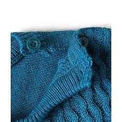 Babyhug Knitted Full Sleeves Solid Color Sweater Set with Cable Knit Design - Red