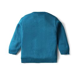 Babyhug Knitted Full Sleeves Solid Color Sweater Set with Cable Knit Design - Red