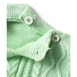 Babyhug Knitted Full Sleeves Sweater Set with Cable Knit Design - Wine