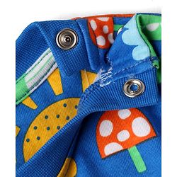 Babyhug Cotton Knit Full Sleeves Co-Ord Night Suit With Dino Print - Blue