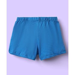 Babyhug 100% Cotton Single Jersey Knit Trunks With Stripes & Animal Print Pack Of 3 - Yellow Navy Blue & Royal Blue