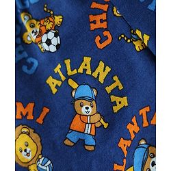 Babyhug 100% Cotton Single Jersey Knit Trunks With Stripes & Animal Print Pack Of 3 - Yellow Navy Blue & Royal Blue