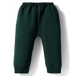 Babyhug Knit Full Sleeves Pullover Sweater & Pant Set with Aztec Design - Olive Green