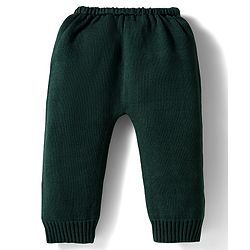 Babyhug Knit Full Sleeves Pullover Sweater & Pant Set with Aztec Design - Olive Green
