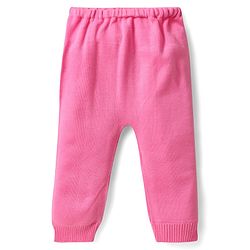 Babyhug Knitted Full Sleeves Sweater Set with Heart Design - Pink