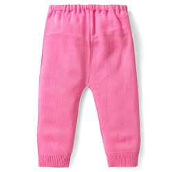 Babyhug Knitted Full Sleeves Sweater Set with Heart Design - Pink