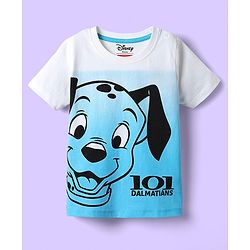 Babyhug Disney Single Jersey Knit Half Sleeves T-Shirt & Shorts Set with 101 Dalmatian Graphics - Light Blue