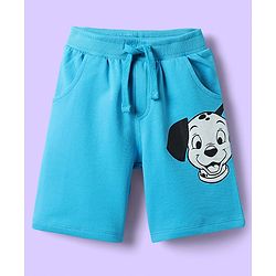 Babyhug Disney Single Jersey Knit Half Sleeves T-Shirt & Shorts Set with 101 Dalmatian Graphics - Light Blue
