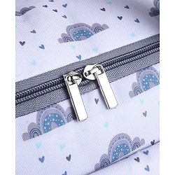 Babyhug Multipurpose Diaper Sling Bag Cloud Print - Blue| Adjustable Shoulder Strap| Insulated Bottle Pouches| Water Resistant| Carry Handle