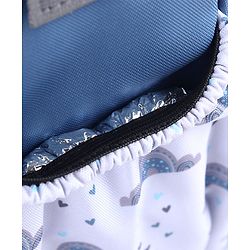 Babyhug Multipurpose Diaper Sling Bag Cloud Print - Blue| Adjustable Shoulder Strap| Insulated Bottle Pouches| Water Resistant| Carry Handle