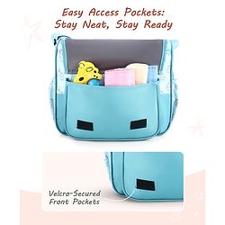 Babyhug Multipurpose Diaper Sling Bag Cloud Print - Blue| Adjustable Shoulder Strap| Insulated Bottle Pouches| Water Resistant| Carry Handle