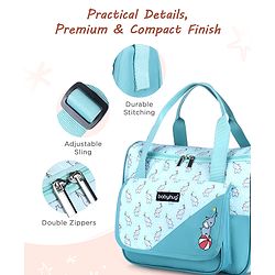 Babyhug Multipurpose Diaper Sling Bag Cloud Print - Blue| Adjustable Shoulder Strap| Insulated Bottle Pouches| Water Resistant| Carry Handle