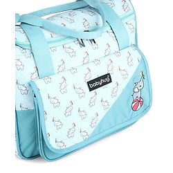 Babyhug Multipurpose Diaper Sling Bag Cloud Print - Blue| Adjustable Shoulder Strap| Insulated Bottle Pouches| Water Resistant| Carry Handle