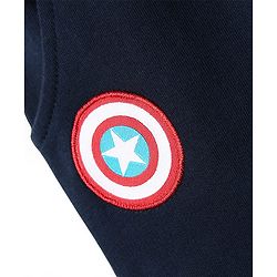 Babyhug Marvel Single Jersey Knit Half Sleeves T-Shirt & Shorts Set With Avengers Graphics - Yellow & Blue