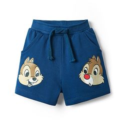 Babyhug Disney Single Jersey Knit Half Sleeves T-Shirt & Shorts Set with Chip N Dale Graphics - Navy Blue