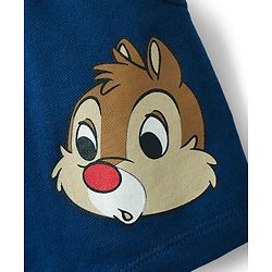 Babyhug Disney Single Jersey Knit Half Sleeves T-Shirt & Shorts Set with Chip N Dale Graphics - Navy Blue
