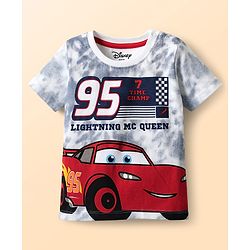 Babyhug Disney Single Jersey Knit Half Sleeves T-Shirt & Shorts Set With Car Graphics - Navy Blue