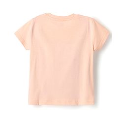Babyhug Cotton Knit Half Sleeves Capri Night Suit With Kitten Print - Pink