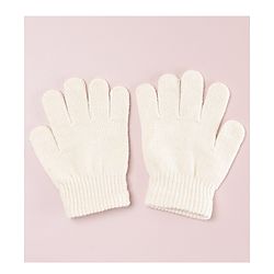 Babyhug Designed Woollen Cap Glove & Muffler Sets with Pom Pom Offwhite - Diameter 11 cm