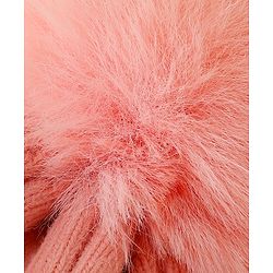 Babyhug Woollen Cap Mitten & Muffler Set with Teddy Embroidery & Applique Pink - Diameter 14 cm
