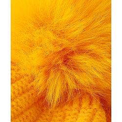 Babyhug Woollen Cap Mitten & Muffler Set with Teddy Embroidery & Applique Yellow - Diameter 12 cm
