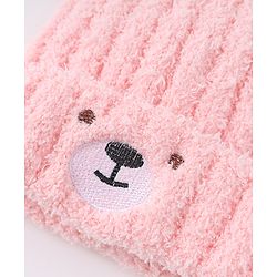 Babyhug Woollen Cap with Ear & Embroidery Blue - Diameter 12.5 cm