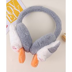 Babyhug Ear Muffs with Kitty Design - Light Blue