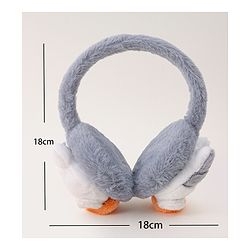 Babyhug Ear Muffs with Kitty Design - Light Blue