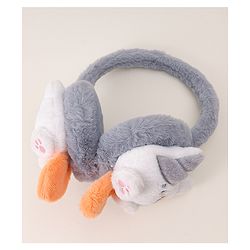 Babyhug Ear Muffs with Kitty Design - Light Blue