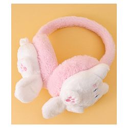 Babyhug Ear Muffs with Kitty Design - Pink