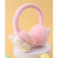 Babyhug Ear Muffs with Kitty Design - Pink