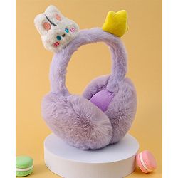 Babyhug Ear Muffs with Bunny & Star Applique - Purple