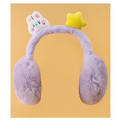 Babyhug Ear Muffs with Bunny & Star Applique - Purple