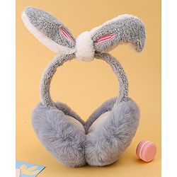 Babyhug Ear Muffs with Ear Applique - Grey