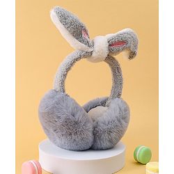 Babyhug Ear Muffs with Ear Applique - Grey