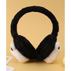 Babyhug Ear Muffs with Panda Design - White & Black