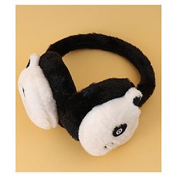 Babyhug Ear Muffs with Panda Design - White & Black